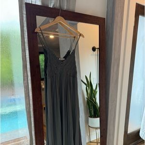 Greysih greenish slip dress